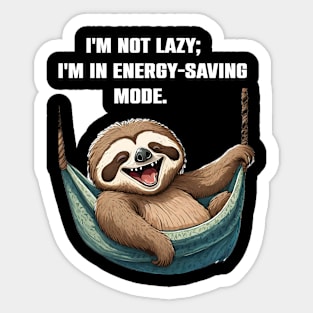 Funny Sloth lovers Lazy Gift Sticker